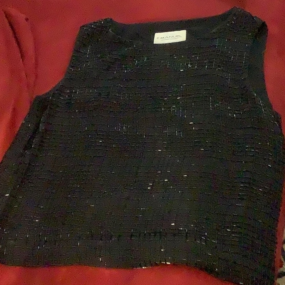 Emanuel Ungaro Beautiful Black Beaded Shell